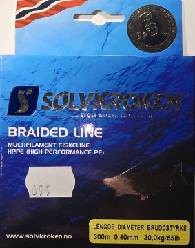Fiskesene - Sølvkroken - Braided line - 0.40mm