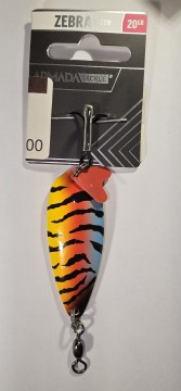 Fiskesluk - Armada Tackle Zebra Spoon - 20g - Gul/Rød/Blå/Svart