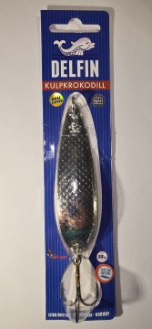 Fiskesluk - Delfin Kulpkrokodill - 32g - Sølv