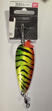Fiskesluk - Armada Tackle Zebra Spoon - 28g - Grønn/Gul/Rød/Svart