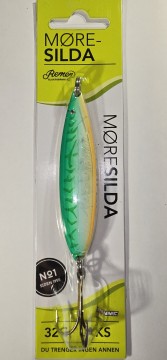 Fiskesluk - Møresilda Laks - 32g - Grønn/Hvit/Oransje