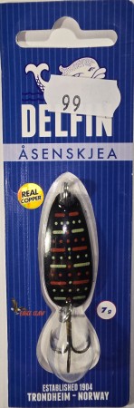 Fiskesluk - Delfin Åsenskjea - 7g - Svart/Rød/Grønn