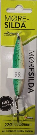 Fiskesluk - Møresilda Laks - 22g - Grønn/Hvit/Oransje