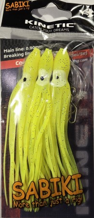 Fiskesluk - Kinetic Blekksprut - 0,90mm - Gul