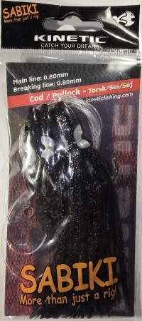 Fiskesluk - Kinetic Blekksprut - 0,80mm - Svart