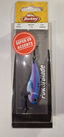 Fiskesluk - Berkley PowerBlade - 11g - Blå/Sølv/Lilla