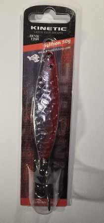 Fiskesluk - Kinetic Salmon- 50g - Sølv/Rød