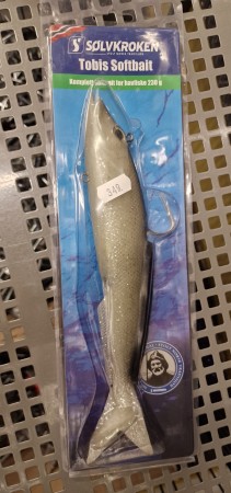 Sølvkroken Softbait 230g hvit/svart