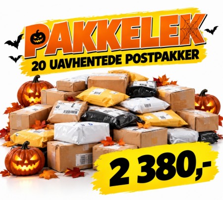 PAKKELEK – 20 uavhentede postpakker